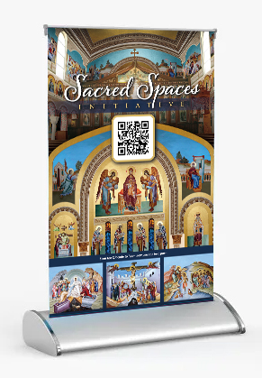 Sacred Spaces poster mockup for St Sophia Greek Orthodox Church